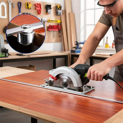 Positioning Calipers for Precise Measurements Easy Wood Cutting Stainless Steel Precision Cutting Guide for Circular Saws Adjustable Guide Rail Positioning Calipers for Circular Skill Hand Sawurate Woodworking Tool