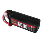 LinkMejor Power 14.8V 6000mAh 100C 4S LiPo Battery T Plug for RC Car