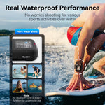 LinkMejor T13 Wireless Bluetooth Remote Control 1.4 Inch HD Color LCD Display 5 Levels Brightness Adjustment 60m Long Range One-Click On/Off Waterproof Long Battery for GoPro Hero 13 12 11 10 9 8 Max Action Camera