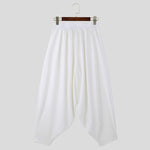 LinkMejor Mens Trendy Wide Leg Pants Solid Color Casual Loose Foots-binding Pants Plus Size, Spring Fall, S-5XL