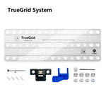 LinkMejor Hooked On Wood TrueGrid Dog Hole Drill Guide Precision 20mm Grid No CNC Required 20mm Forstner Main Boring Guide With Dust Port 3mm Pilot Guide Stop Collar Workbench Grid Layout