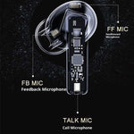 Jiadeshi M18 Headset Wireless bluetooth 5.4 Earphone 4-Mic/6-Mic Call Noise Reduction 13mm PU+PEK Composite Diaphragm 20H Playback LED Digital Display 0.45s Low Game Delay In-ear Sports Headphones