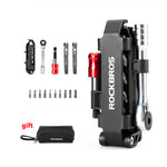 LinkMejor Portable Bicycle Repair Tool Kit Multi-Function Ratchet Wrench Tools Set with Quick Release Socket Tire Lever Screwdriver Spanner