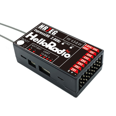 HelloRadioSky HR7EG 2.4GHz ELRS 8CH Dual Antenna PWM Receiver for RC Airplane Car Boat Tank Models