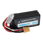 LinkMejor 11.1V 1500mAh 120C 3S Lipo Battery XT60 Plug for RC Drones
