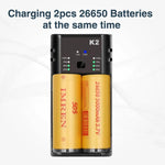 [USA Direct] K2 Dual-Slot Universal with USB Port Battery Charger Flashlight RC Toys Home Tools Rechargeable Battery Charger