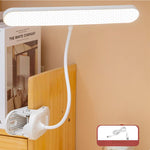 LinkMejor Clip-On Desk Lamp 4000mAh Battery Rechargeable 3 Color Temperatures Dimmable Flexible Gooseneck USB Powered