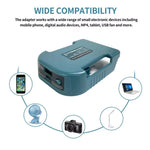 1pc For Makita 18V With USB With Type-C Battery Holder For Makita 18V Battery BL1840 BL1850 BL1860 Charger Adapter Fast Charging