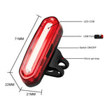 LinkMejor Bike Taillight 600mAh Battery 4 Light Modes USB Rechargeable Waterproof Bicycle Rear Light for Night Cycling