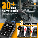 LinkMejor GD-02 Portable Combustible Gas Detector 36cm Flexible Probe Detects Methane Propane Isobutane Real-Time Display 50000ppm Range Triple Alarm System