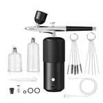 Portable Mini Airbrush with Compressor 23 psi 12V Rechargeable Wireless Airbrush for Nail Art Cake Decoration Facial Moisturizing and Model PaintingPremium Aircraft Aluminum Alloy