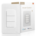 LinkMejor Tuya Smart WiFi Wall-mounted Switch Timing Function Remote APP Control Voice Control with Alexa Google Home 1/2/3/4 Gang Light Switch US Standard