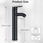 Black Bathroom Faucet Hot Cold Water Sink Mixer Tap Stainless Steel Paint Basin Faucets Single Hole Tapware