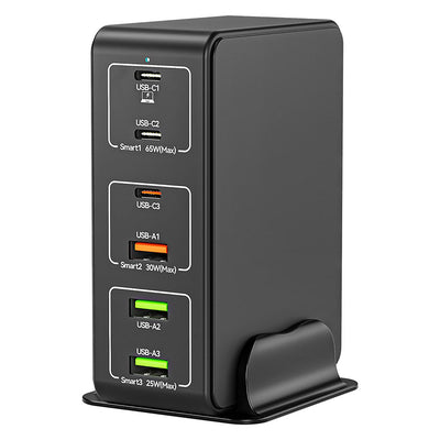 818H 120W 6-Port USB PD Charger 3C+3A Fast Charging Wall Charger Adapter EU Plug for iPhone 12 13 14 14Pro for Samsung Galaxy S23 for Oppo Reno9 for Xiaomi 13pro for Huawei Mate50