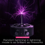 Tesla Coil Electronic Music Box 60W Bluetooth Audio Input Touch Lightnings 0-10CM Discharge Frequency 5-50Hz Scientific Experiment Model ABS Material Compact Design Wireless Lighting Show