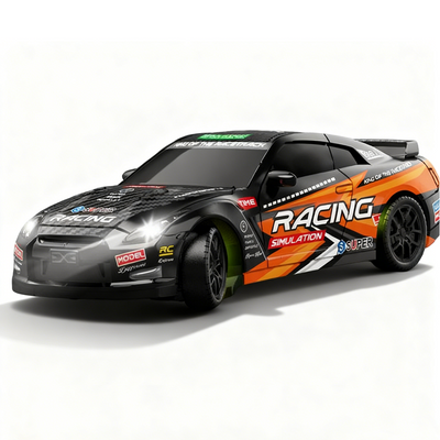 ZY013 RTR 1/43 2.4G 4WD Drift RC Car Mini Full Proportional LED Light Optional Gyro Remote Control High-Speed On-Road Racing Vehicles Models Boys Gifts Toys