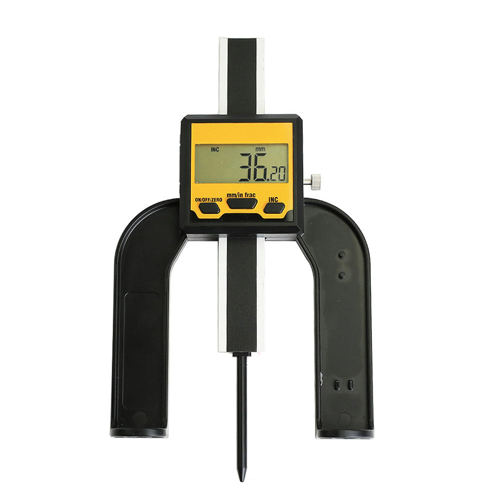 LinkMejor Digital Depth Gauge Aluminum Alloy 0-80MM Range Multifunction Tool with High Precision 0.01MM Resolution LCD Display for Woodworking Kitchen Appliances and Electronic Devices