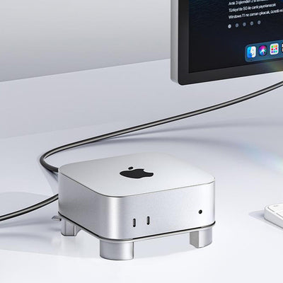 LinkMejor Desktop Stand for Mac mini M4/M4 Pro Dissipation Bracket Aluminum Alloy Mount Dock Cooling Holder Accessories