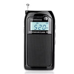 LinkMejor PR12 Portable Radio FM AM Mini Pocket USB Radio MP3 Portable Receiver Backlit LCD Display Digital Power Bank Support TF Card for Elderly