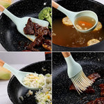 12PCS Food Grade Silicone Kitchenware Cutlery Turner Spatula Measuring Spoon Practical Cooking Tools Kitchen Cutlery Set