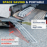 LinkMejor Portable Car Ramp Aluminum Alloy with Adhesive Gloves Straps Fasteners
