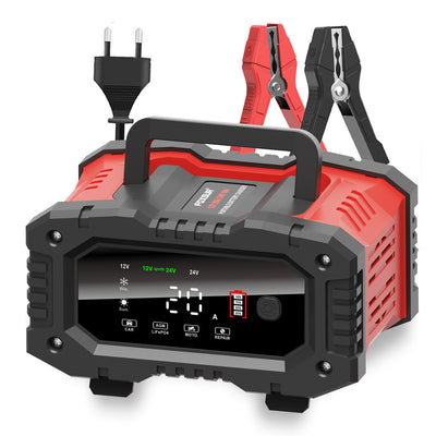 LinkMejor 300W 12V 24V High-Power Portable 20A Car Battery Charger for Calcium Gel AGM Wet LiFePO4 lead Acid Batteries