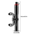 LinkMejor 120PSI  Aluminum Alloy Air Pump High-Pressure Power US French Nozzle Waterproof 68g Lightweight for Bike Football