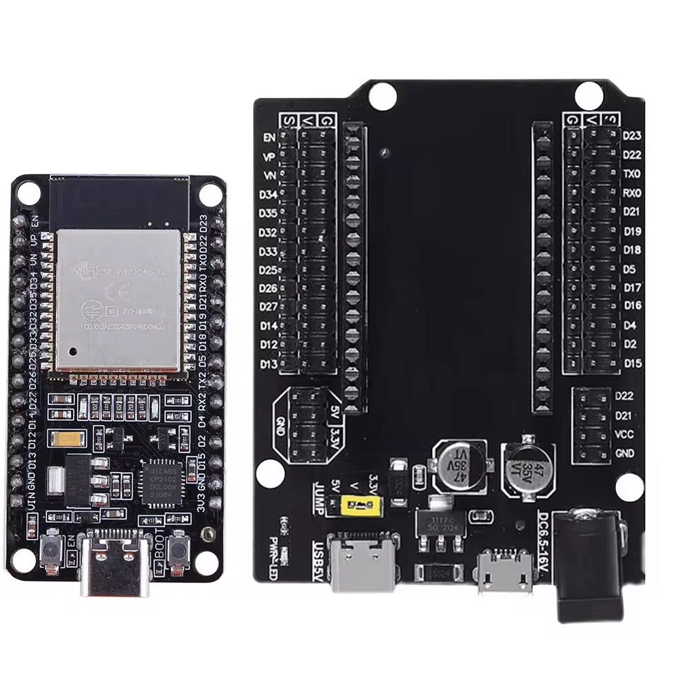 ESP32 Expansion Board Compatible with ESP32 WiFi+bluetooth Dual Core ESP32-DevKitC-32 ESP-WROOM-32 Development Board 30Pin 38Pin