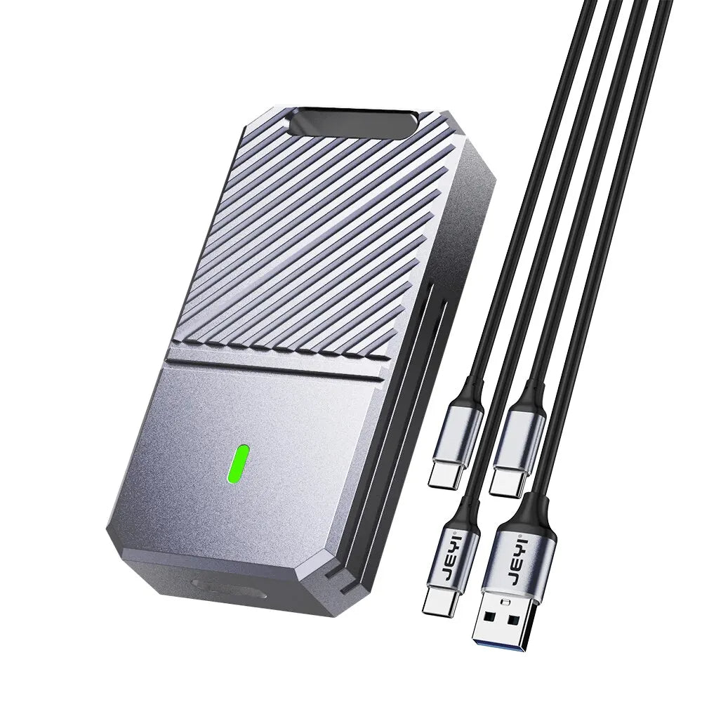 LinkMejor 2230 M.2 NVMe SSD Enclosure PCIe USB3.2 10Gbps Aluminum Case Portable External Solid State Disk Box Supports UASP TRIM