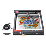 [EU/US/BR Direct]Algolaser Alphas MK2 20W Laser Engraver Diode Laser 20000mm/min Smart Touchscreen 32GB Storage Multi-Software Support