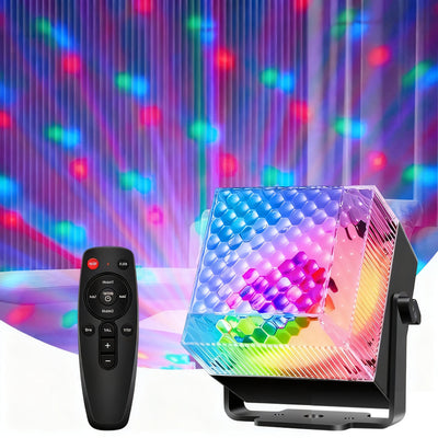Elfeland Portable LED Stage Light Remote Control RGB Atmosphere Night Lamp Sound Activated Party Light For Holiday Party Wedding KTV Bar