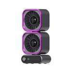 Tevorex Portable Rechargeable Dual Head Desktop Fan 360° Rotational Airflow Speed Adjustable Mini Silent Electric Fan for Home and Office