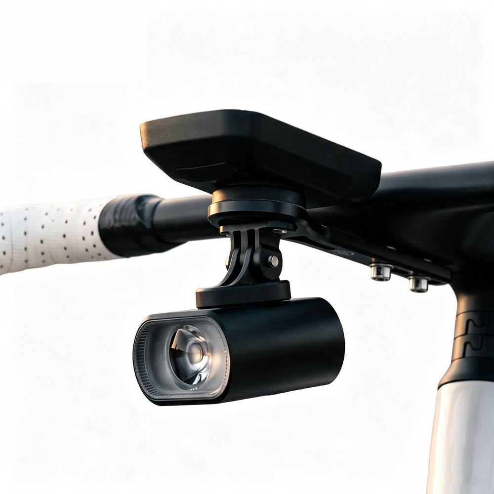 LinkMejor Overhang Cycling Headlight with Remote Control,  1000LM Brightness, Type-C Charging, Smart Touchscreen Switch, Safety for Night Cycling