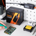 TS1M Multi Function Mini Soldering Station 200W Max Power 100 450°C Adjustable Temperature USB Type C DC Interface Portable Compact Design PID Temperature Control Professional Electronics Tool