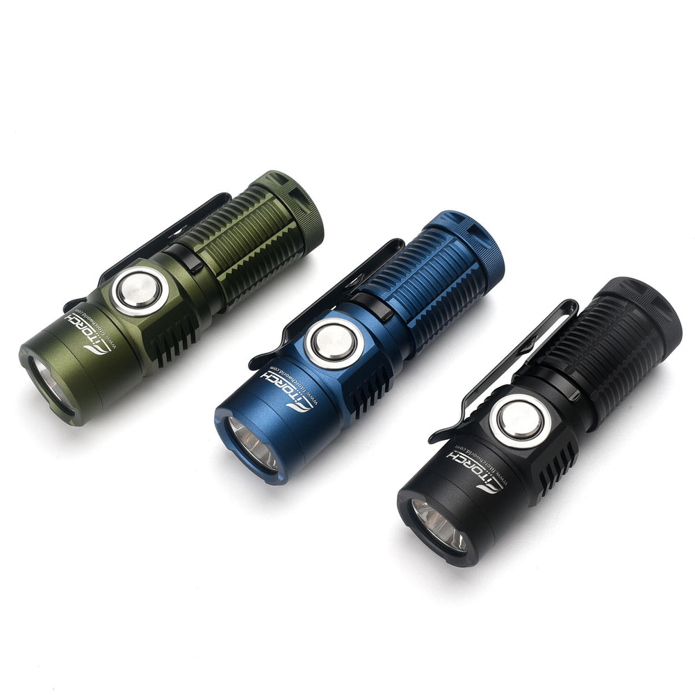 Fitorch ER16GT 1350LM Compact EDC LED Flashlight with 18350 Battery USB Rechargeable Powerful Mini Torch Portable Outdoor Clip Light