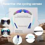 Bakeey QY Pro3 Smart bluetooth 5.4 Cycling Glasses with AI Voice Assistant 360° Surround Sound Magnetic Charging UV Protection for Outdoor Sports