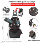 Rotatable Quick-Hanging Tool Bag 1680D Oxford Electrician Drill Belt Holder 360° Adjustable Clip Waterproof Wear Resistant Tool Organizer