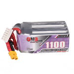 LinkMejor GNB 19V 1100mAh 60C 5S HV LiPo Battery XT30/XT60 Plug for FPV Racing Drone