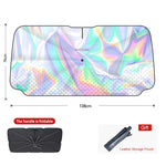 LinkMejor ST-5034 Car Windshield Sunshade Umbrella Large 136x75cm Foldable Sun Reflector UV Blocker Heat Shield for Most Cars SUVs Trucks