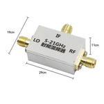 QM-MIX0521S RF Up/Down Converter Mixer Module 5-21GHz RF/LO DC-5000MHz IF 8-12dB Loss 29dB Isolation +15dBm LO SMA-K CNC Shielded Housing C/X/Ku Band