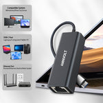 LinkMejor ANET-5 USB 3.2 to 5GbE Adapter Wired LAN Network Connection for Raspberry Pi 5G/2.5G/1G/100Mbps 5000Mbps USB-C to RJ45 Network Converter