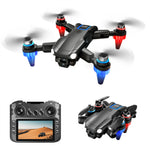 LinkMejor M9 WiFi FPV with 12.5cm LCD Screen Controller HD Dual Camera Servo Gimbal Optical Flow Positioning Brushless Foldable RC Drone Quadcopter RTF