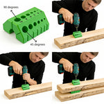 3D Printed Plastic Drilling Guide Portable Electric Drill Accessory Accurate 45° 90° Angles Woodworking Tool Frame Deck Construction Multi Drill Bit Compatibility