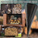 Manual Splitting Wedge Steel Diamond Shape 4 Way Log Splitter High Strength Anti Rust Coating Labor Saving Sledgehammer Tool Wood Splitting