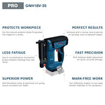 LinkMejor 18V-35 Cordless Wood Nailer 18V 0.6 mm 15-35 mm Pin Length 23 Ga Brushless Motor Depth Adjustment