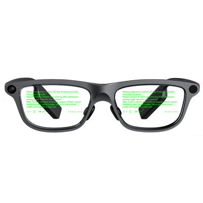 LinkMejor GO3 Smart Glasses AI Real Time Translation 261 Languages+9 Offline Supported Teleprompter 1500 nits 53g Lightweight AR Display Dual Mic Voice Control AI Glasses