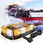 48 LED Magnetic Emergency Strobe Lights Roof Top Car Safety Warning Flashing Light 12V/24V Amber Stroboscopes Trucks Police Lamp