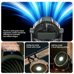Tevorex Rechargeable Camping Fan 10000mAh Portable Fan with Remote Control LCD Display 5 Speeds Quiet Operation for Outdoor Travel