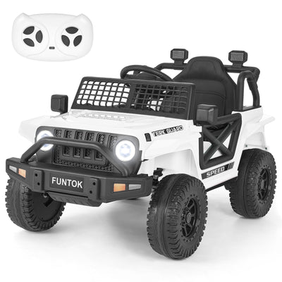 LinkMejor R05A 12V 7AH Kids Ride on Truck Car 5km/h Max Speed Safety Rechargeable Powered Electric Car for 3-8 Years Old Kids with Remote Control Bluetooth MP3 Player