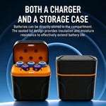 18650 Battery Charger Case 5 Channels Type-C Fast Charging Multi-Protection System Rechargeable Storage Box with LED Display